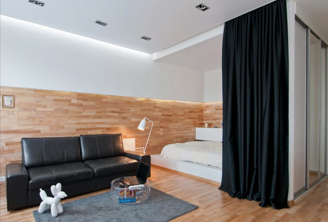 Поради дизайнерів: як спланувати зонування і інтерєр спальні-вітальні на 17 кв. м
