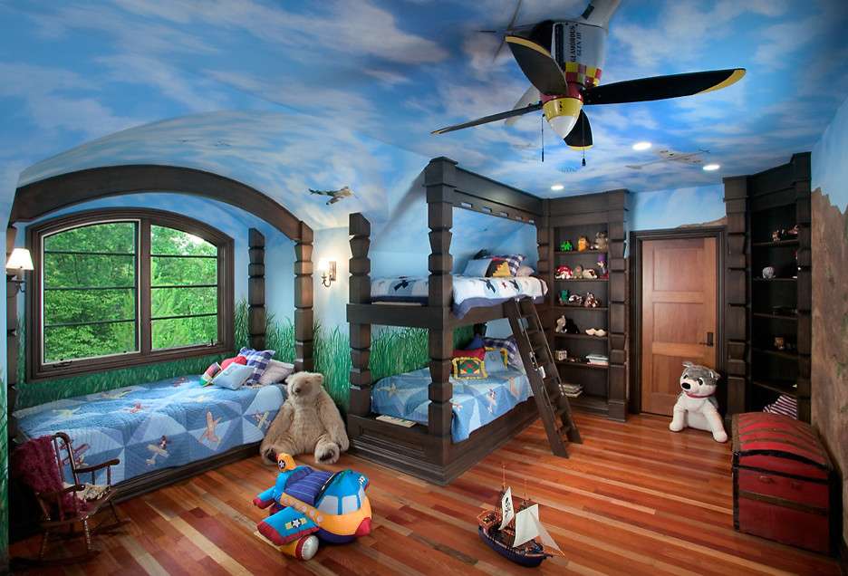 Стелі в дитячій кімнаті (60 фото): яскраві ідеї оформлення