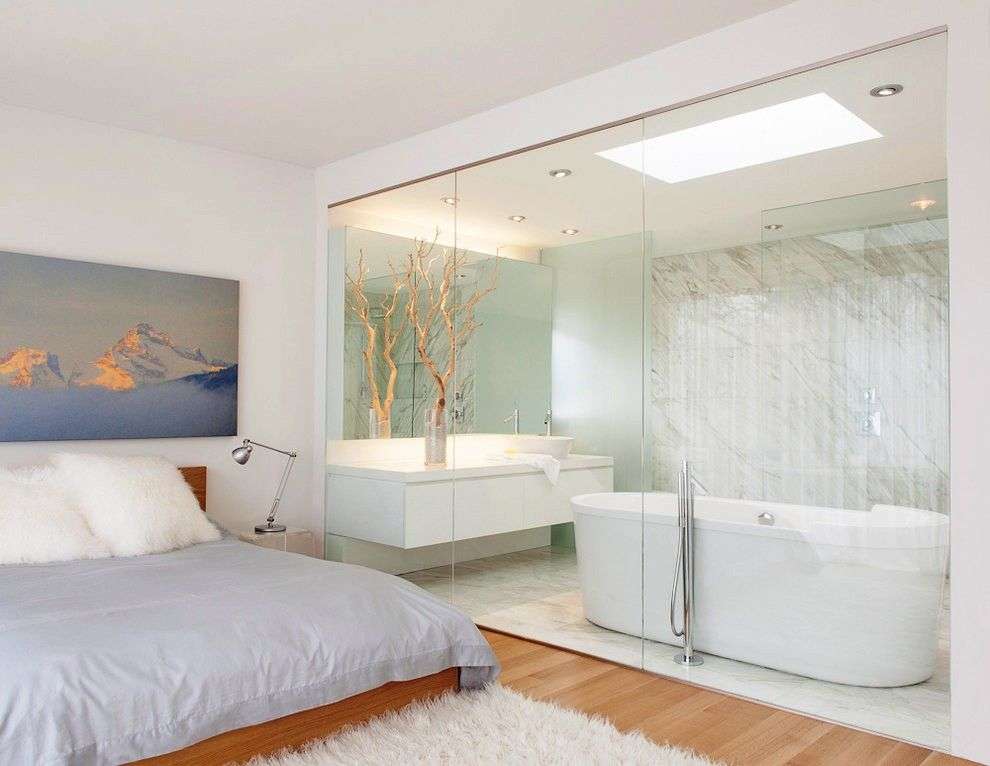 Скляні перегородки в квартирі (50 фото): як створити прозору стіну