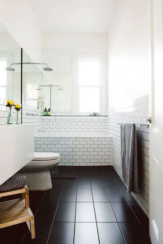 Чорно-біла ванна кімната (56 фото): шик і оригінальність у вашому будинку