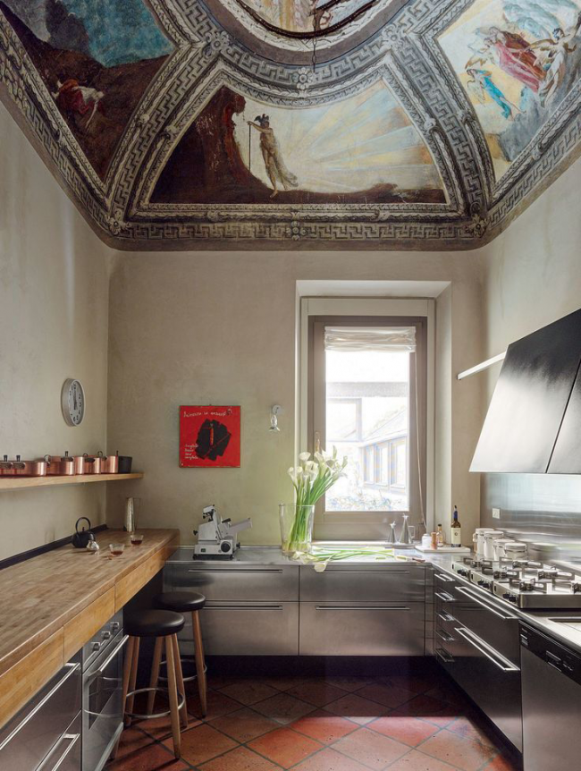 Фреска на кухні в інтерєрі: 60+ вишуканих дизайнерських ідей і способи укладання