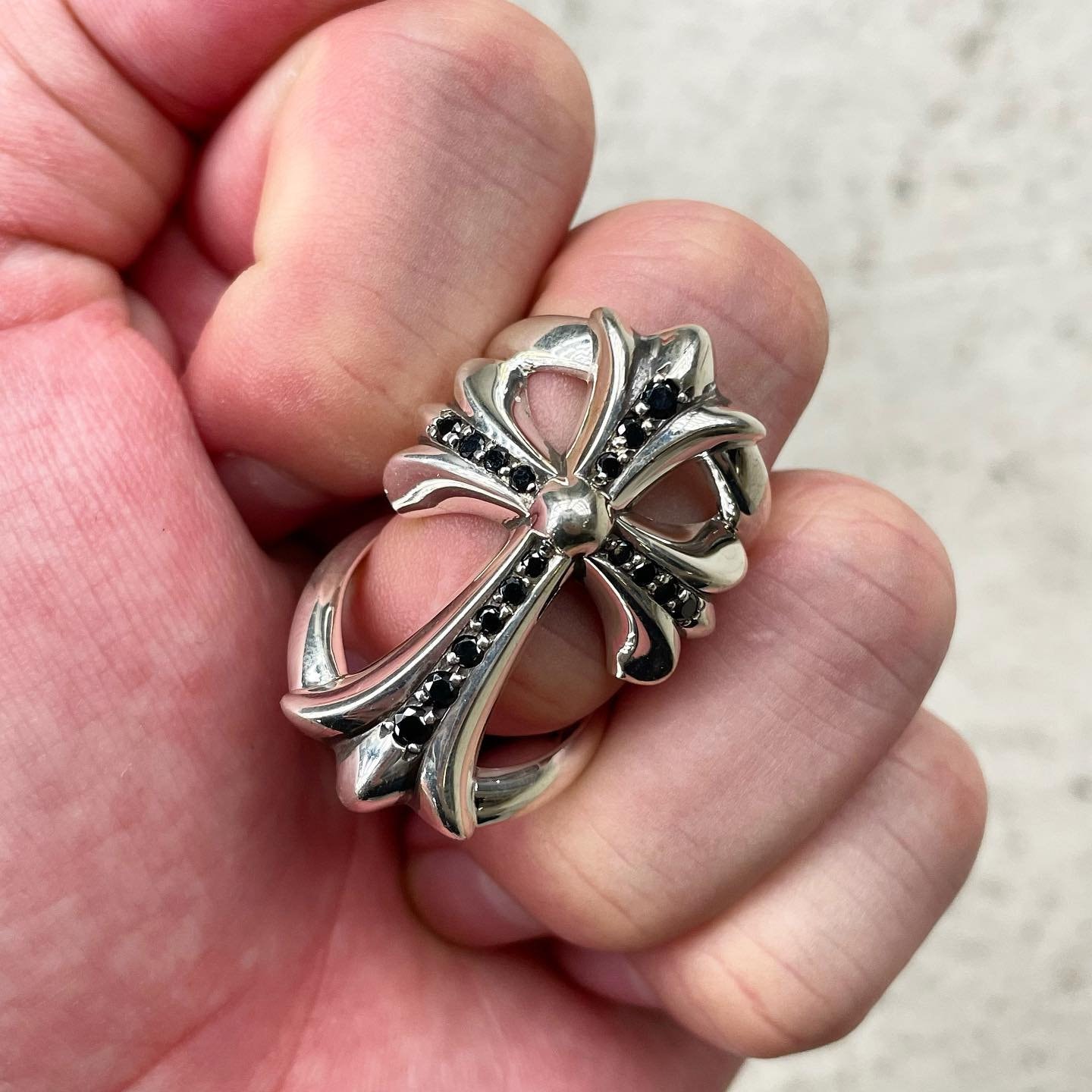 Chrome Hearts silver ring detail
